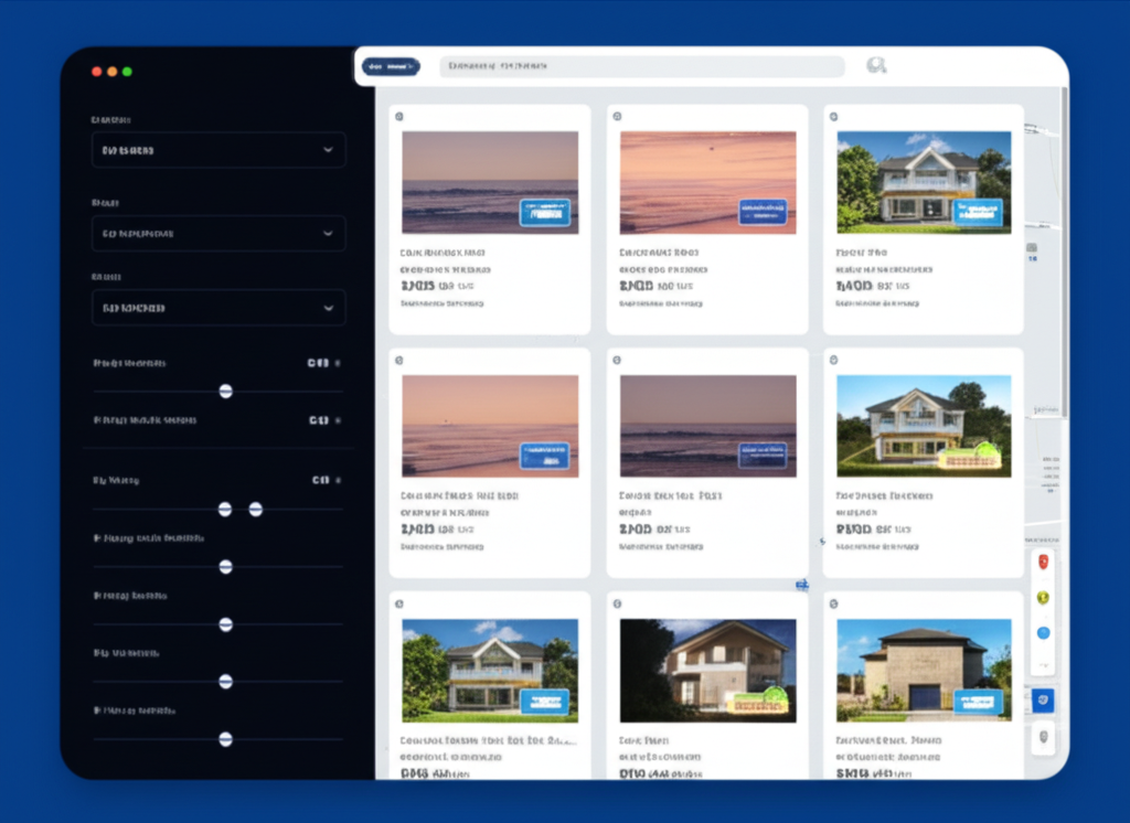 Property Assets Search interface mockup